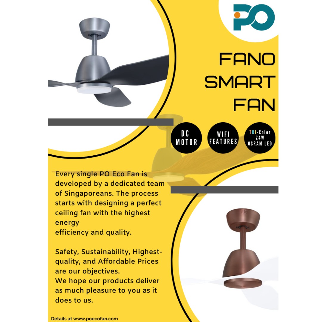 Fano Series 08 (WIFI Smart), Furniture & Home Living, Lighting & Fans