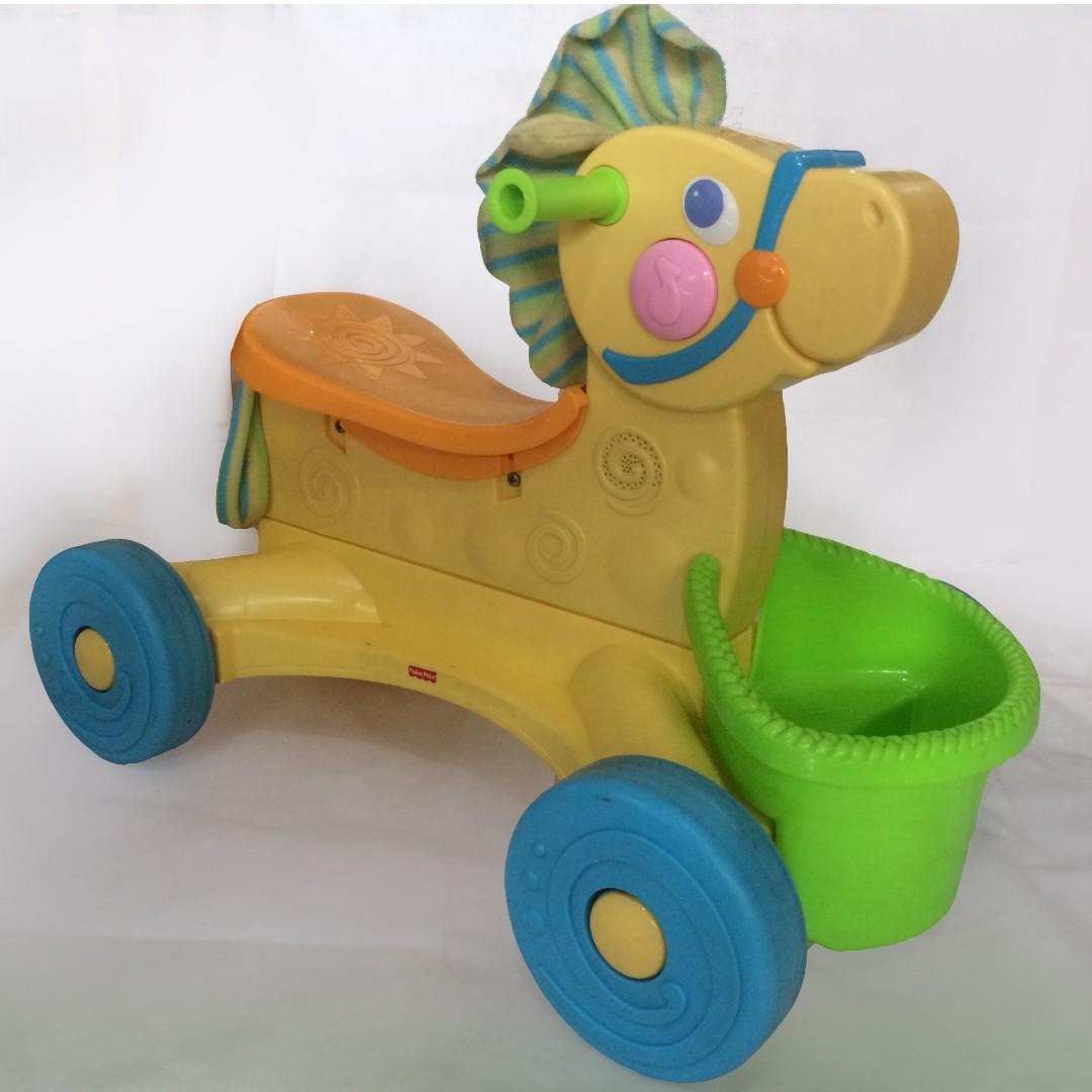 Fisher Price Ride Along Musical Pony Ride On Toy For Toddlers Babies Kids Toys Walkers On Carousell