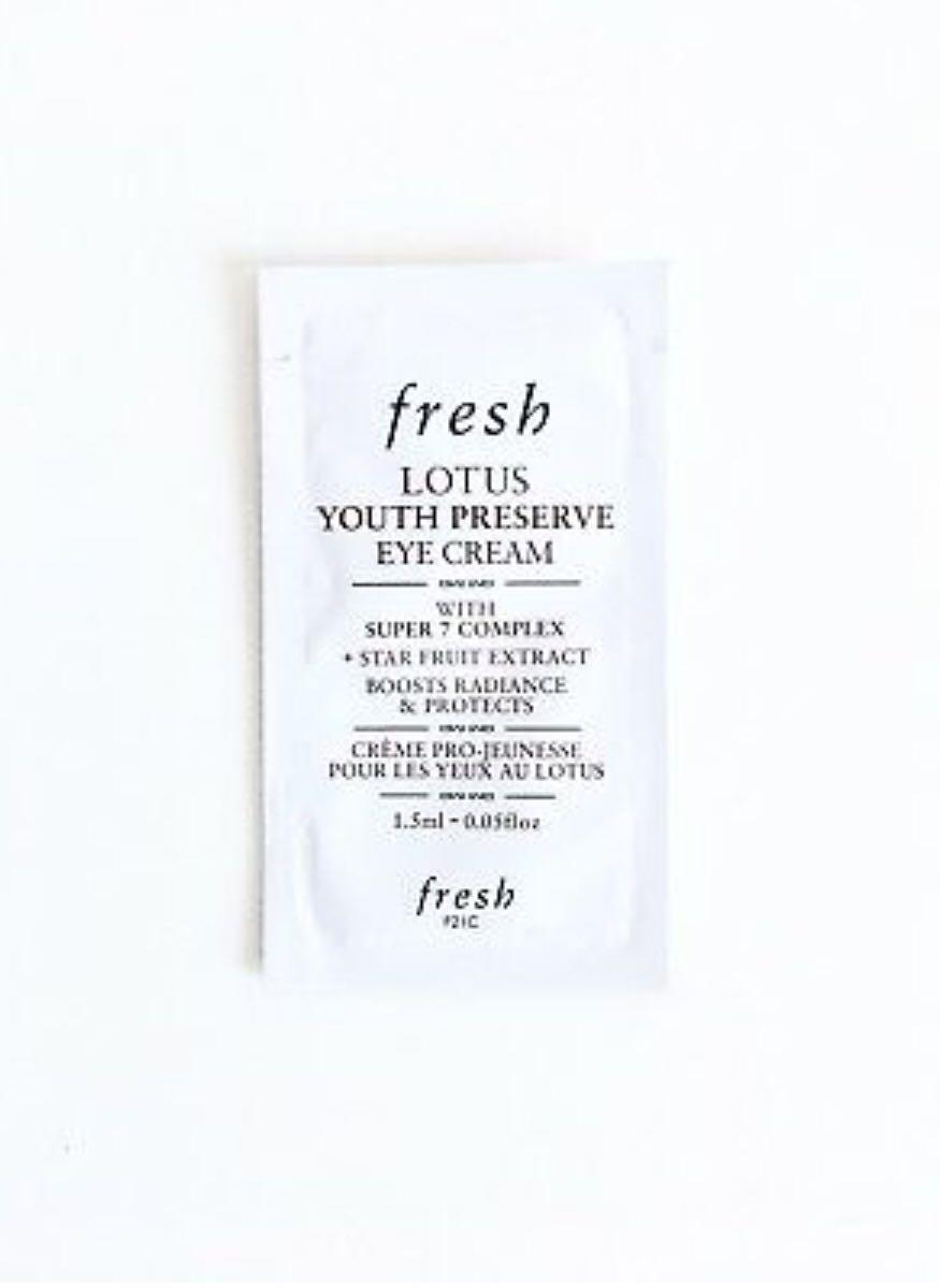 Fresh Lotus Youth Preserve Eye Cream Sample Packet 4ml Health Beauty Face Skin Care On Carousell