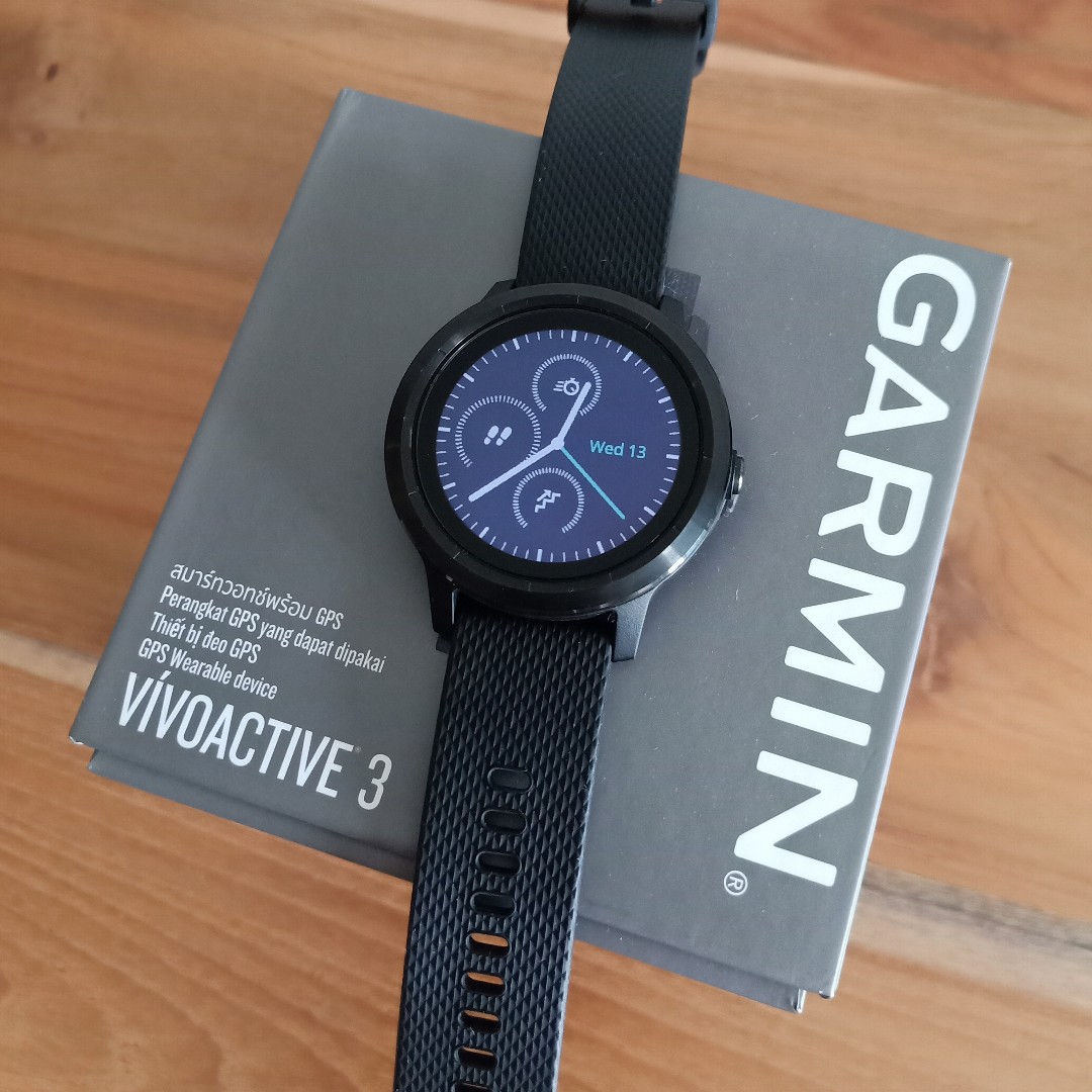 GARMIN ガーミン VIVOACTIVE3 BLACK SLATE - 時計