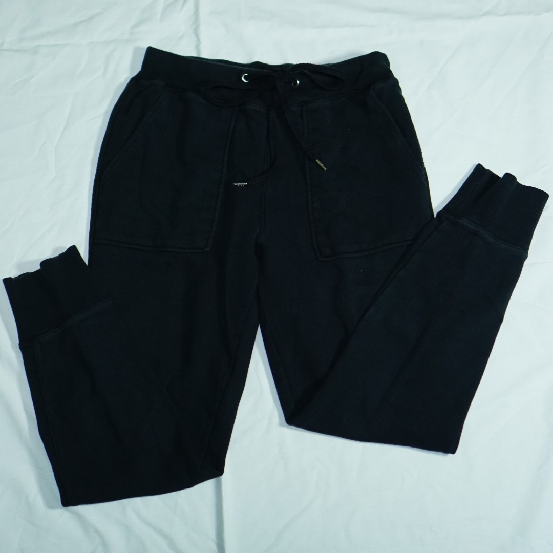 thick black joggers