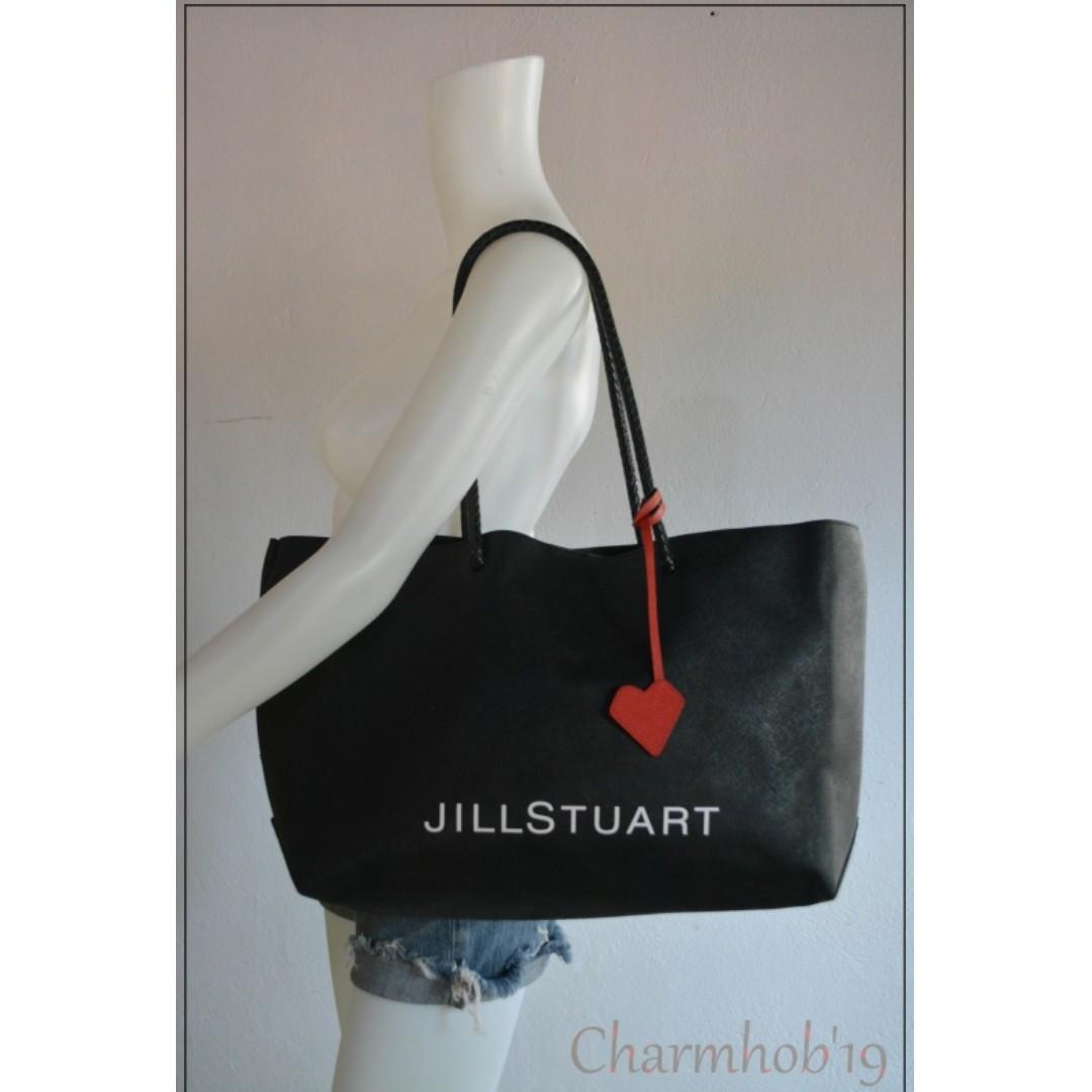 Jill Stuart Black Leather Braided Strap Tote Bag Women S Fashion Bags Wallets Beach Bags On Carousell