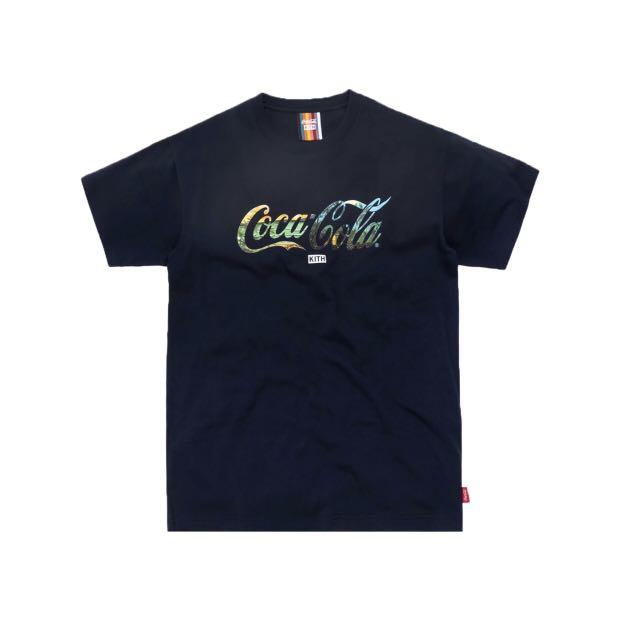 Kith x Coca Cola SS19 Navy T Shirt Men s Fashion Tops Sets Tshirts Polo Shirts on Carousell