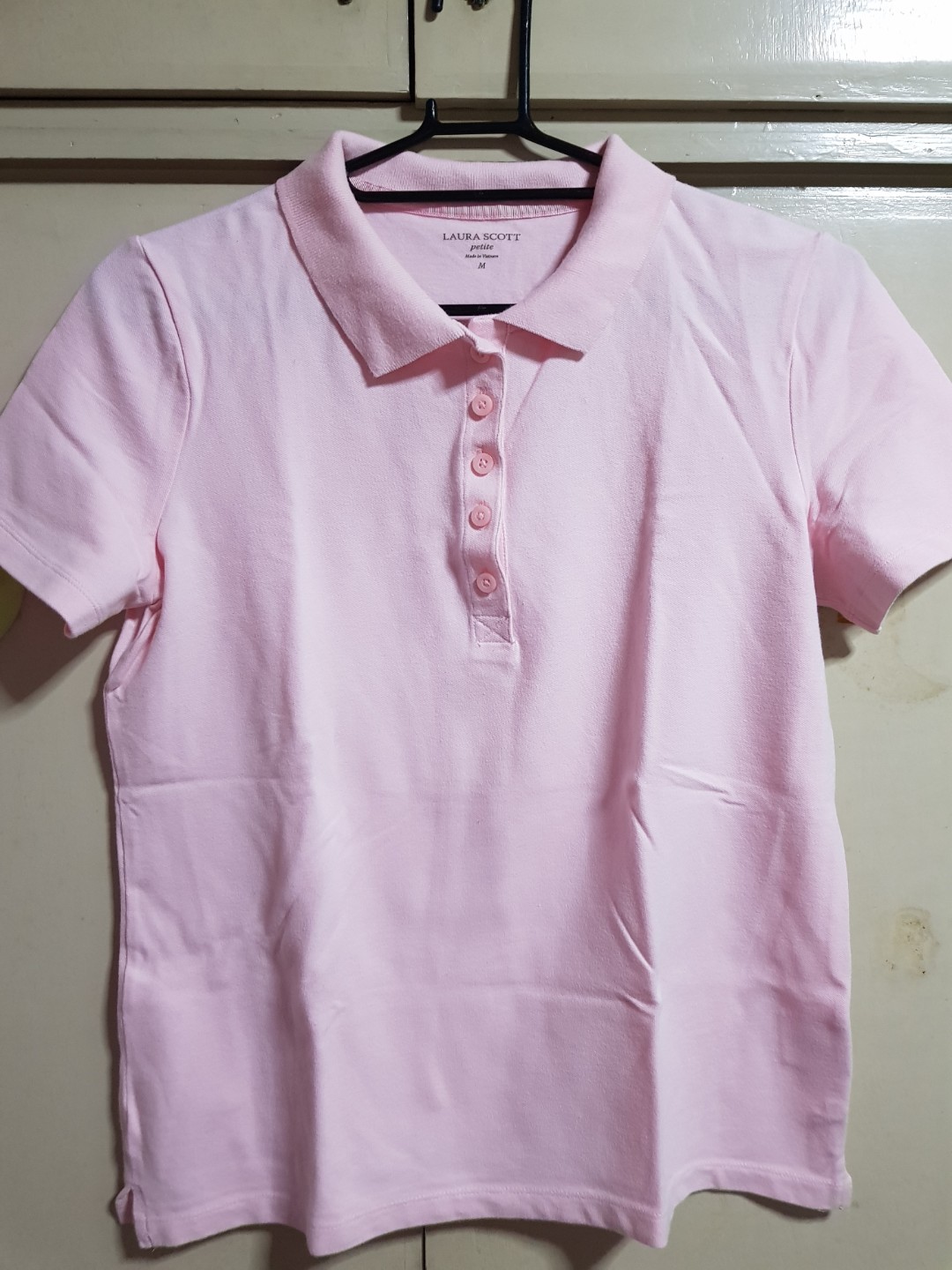 Laura Scott Pink Polo Shirt, Women's 