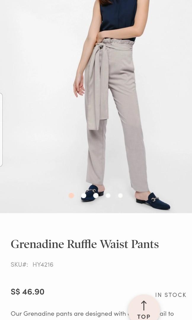 Womens Ruffle Pants Split High Waist Maxi Long Crepe Palazzo Overlay Pant  Skirt