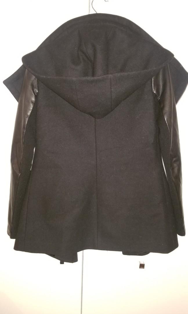 Mackage leather discount sleeve jacket