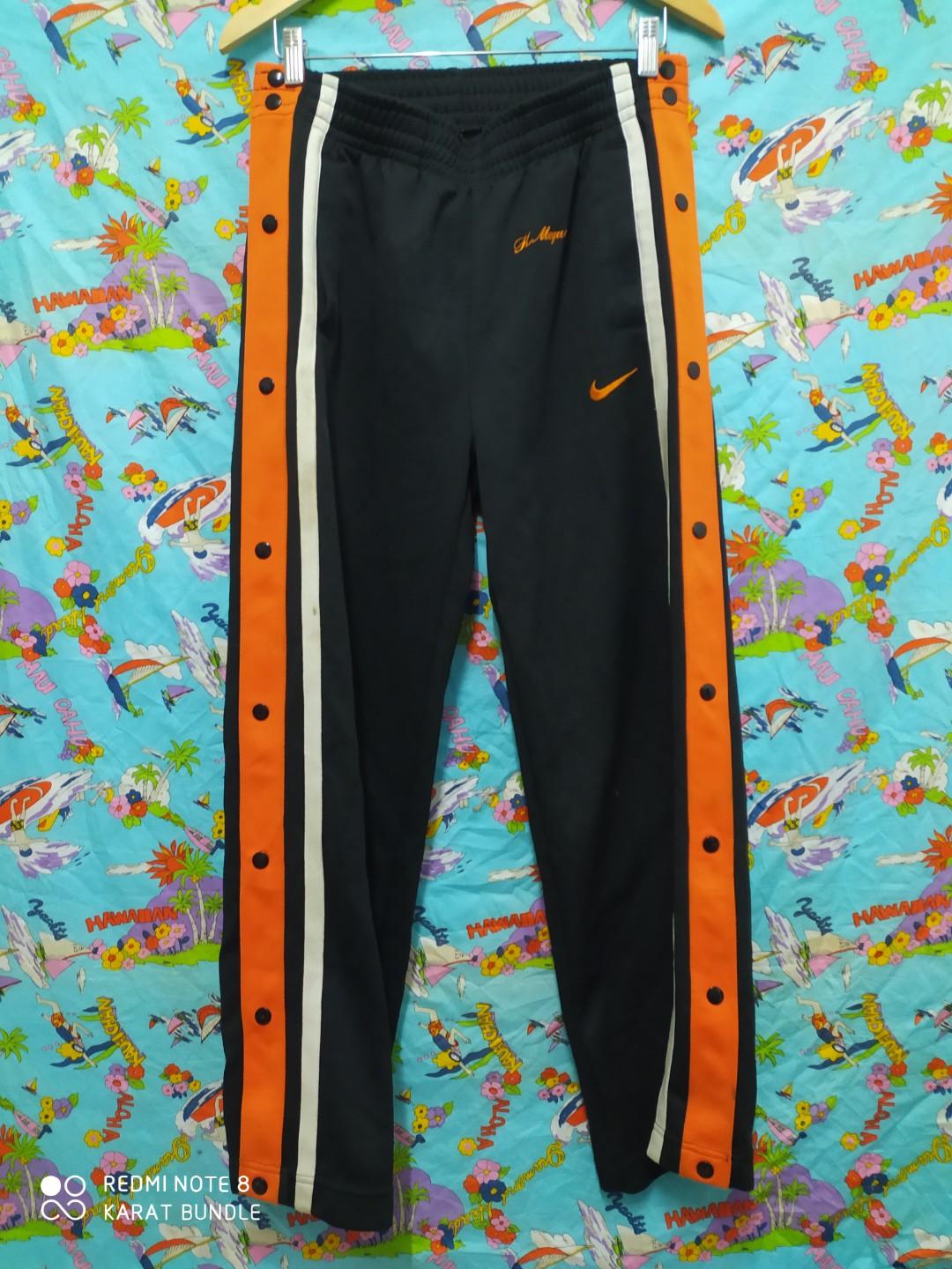 Nike button cheap track pants