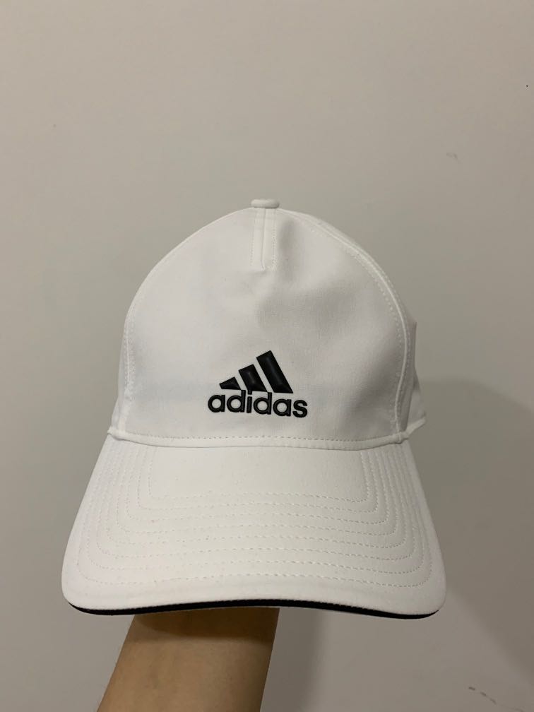Original Adidas white cap, Men's Fashion, Watches & Accessories, Cap ...