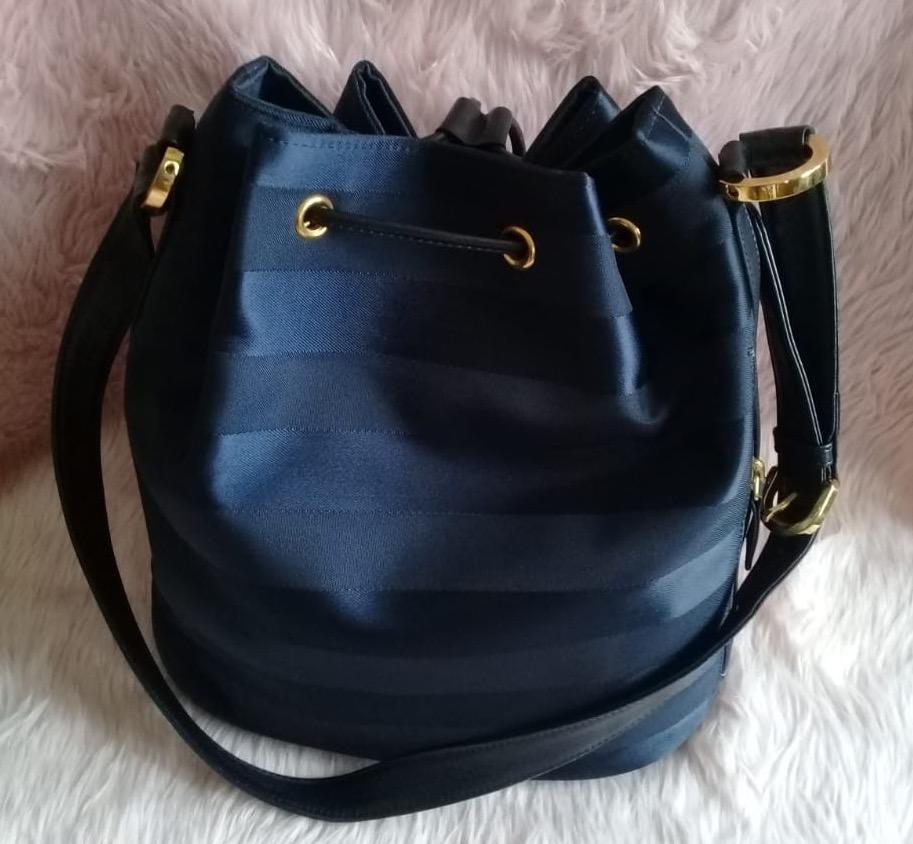 Courreges Paris Authentic Vintage Blue Leather Shoulder Bag/ Crossbody Bag