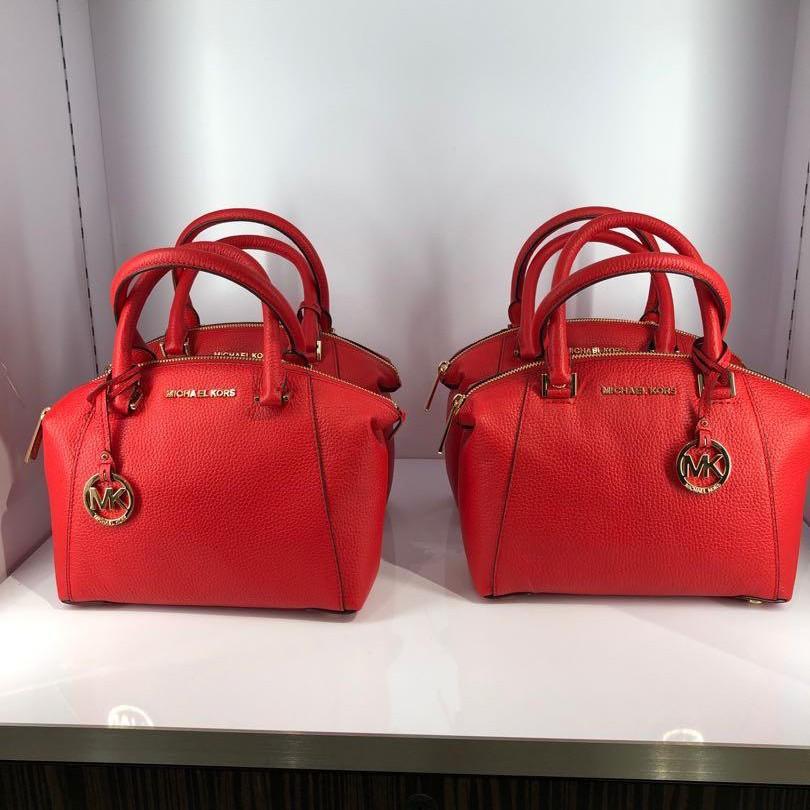 SALE Michael Kors Riley Small Satchel Bag Tas Original Red