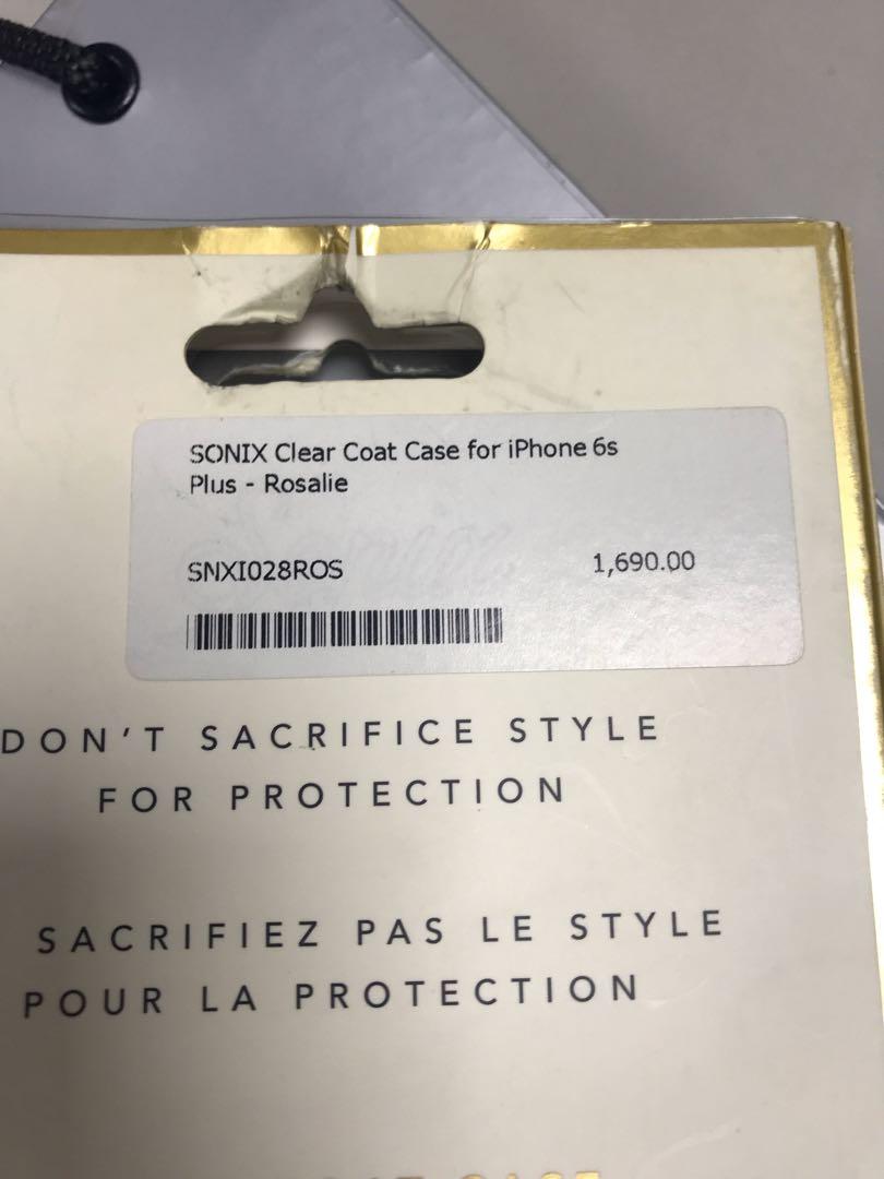 SALE Original Sonix Clear Coat Case iPhone 6Plus (Category: Cases & Sleeves) located in Pasig City. Submitted by misstthings (Listing ID 262187353, Image 3). Description: SALE Original Sonix Clear Coat Case iPhone 6Plus Brand new in box Clear Coat Case slim fit floral For iPhone 6 Plus/ 6S Plus Bought in Mac store w/ Mac paper bag Org price: P1,690 Mop: BPI, BDO or GCASH Shipping c/o buyer OR Meet up: Capitol Commons or DLSU Taft 😊.