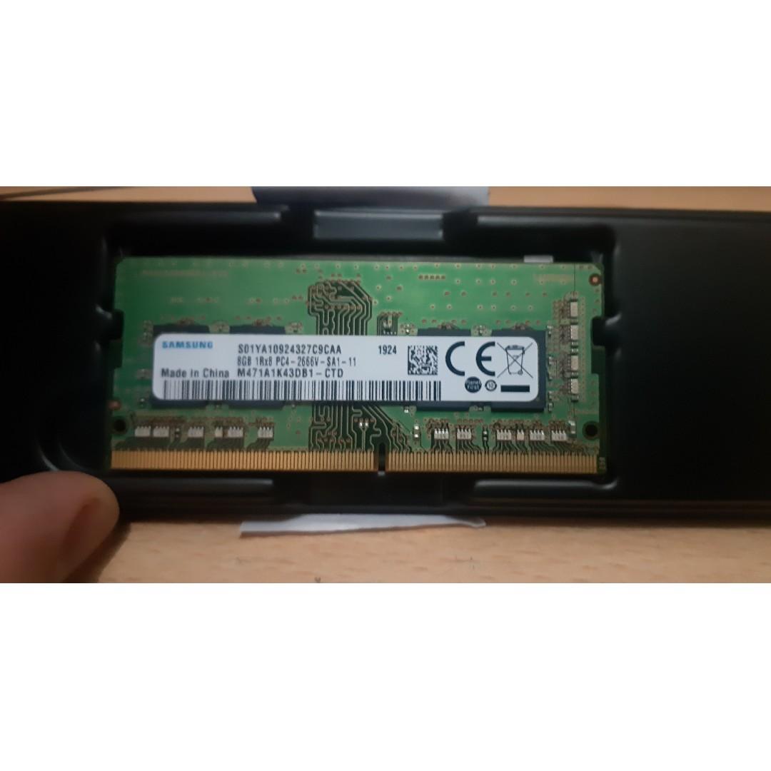 samsung 8gb ddr4 sodimm 2666mhz 1rx8 ram