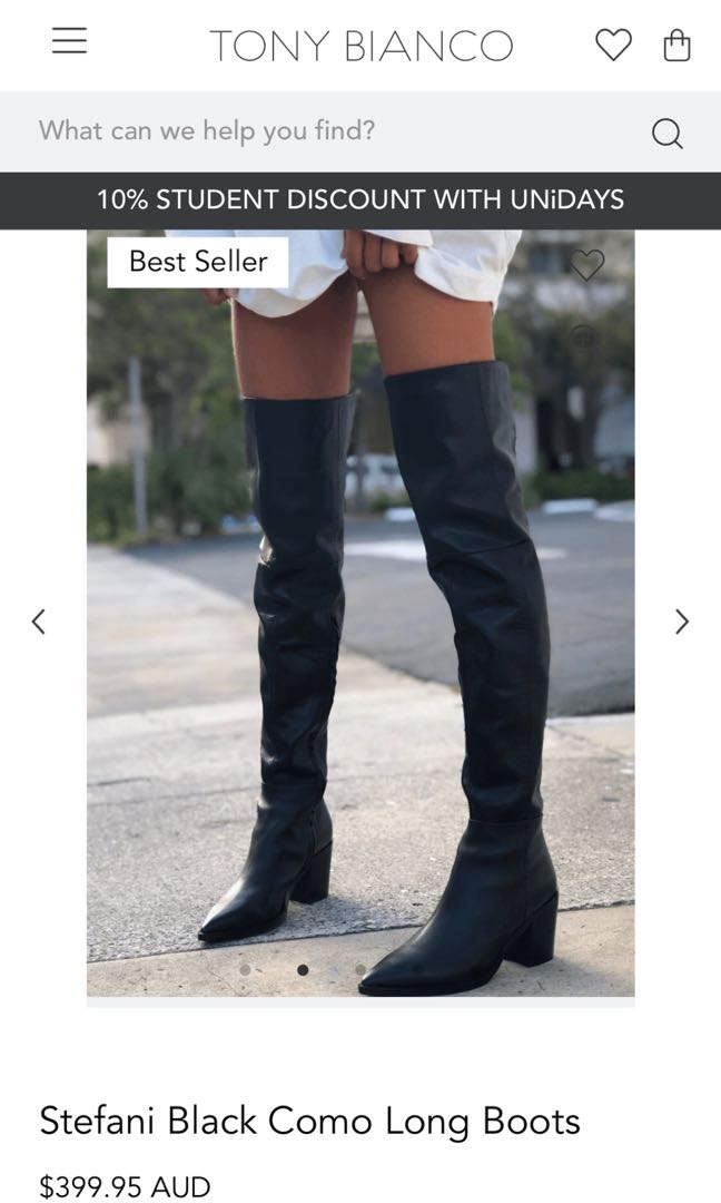 Tony Bianco Stefani Black Como Long Boot Women s Fashion Shoes on Carousell