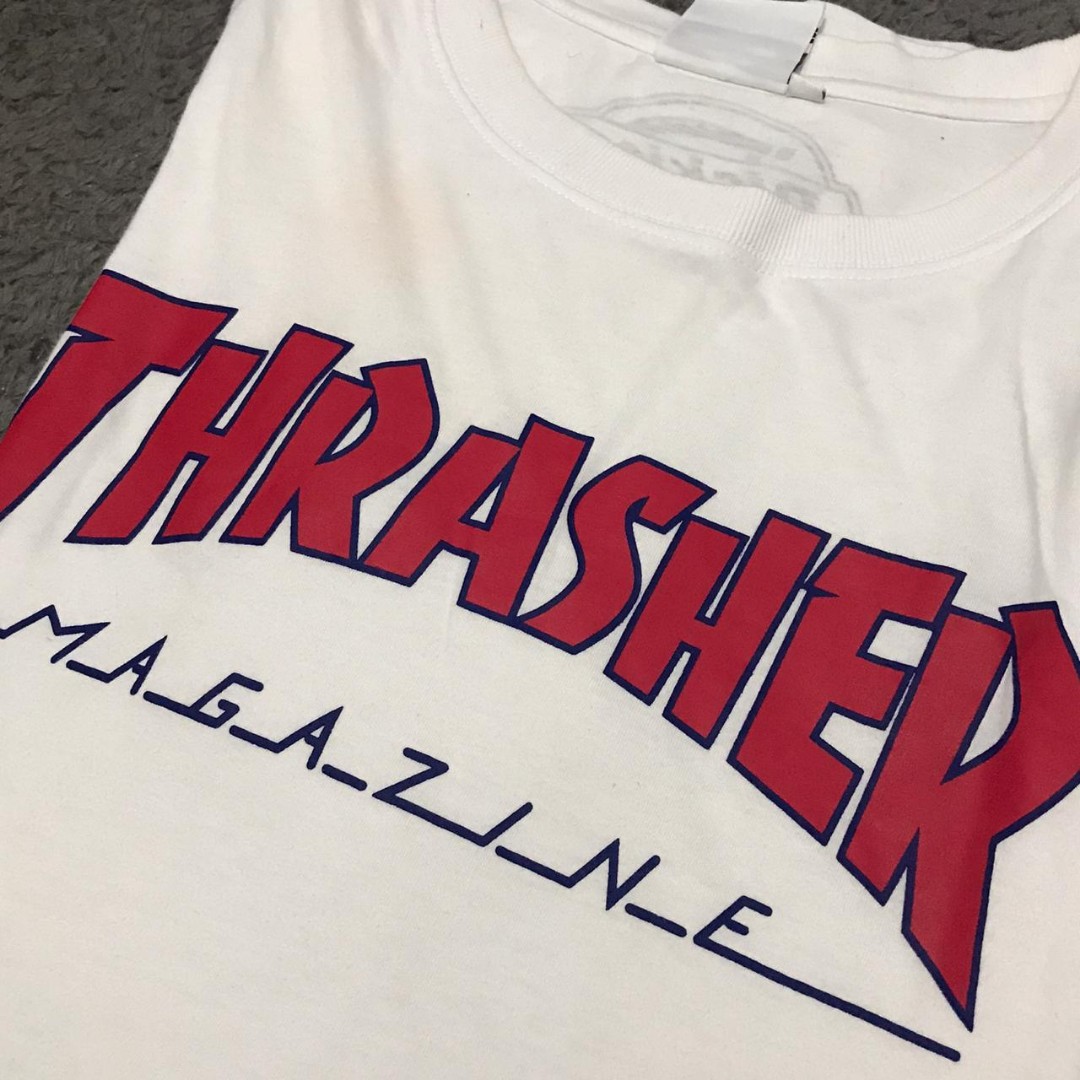 Thrasher Magazine x Dickies Shirt Nego Tipis Fesyen Pria