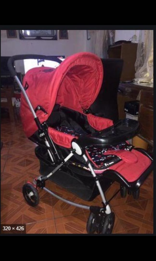 red urbini stroller