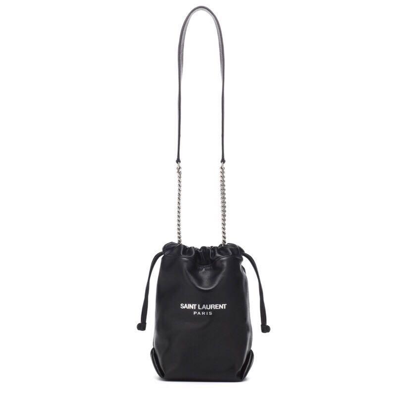 YSL SAINT LAURENT Teddy leather bucket bag