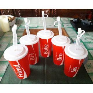 5 different Coca-Cola "Share-A-Coke" Tumblers