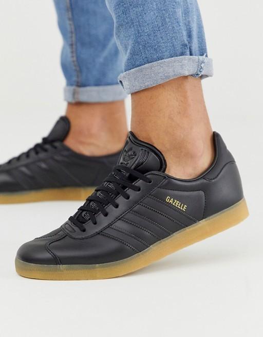 🔥 Adidas Original Gazelle gum sole black 9UK Ready stock men's shoes, Men's Footwear, Sneakers on Carousell