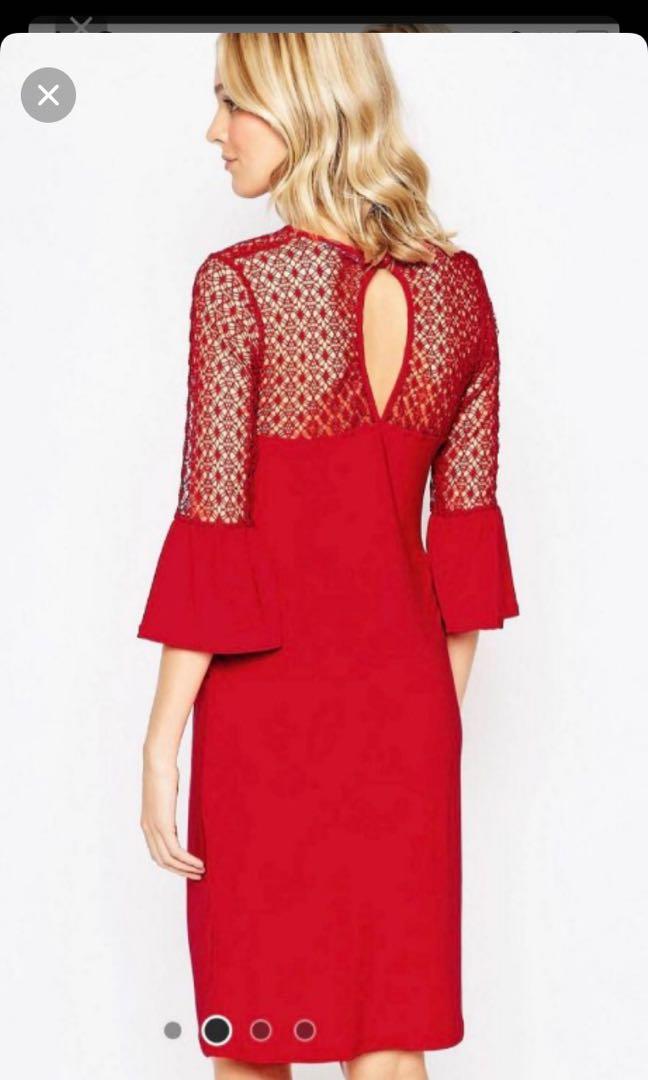 ASOS bluebelle maternity Red Dress Women s Fashion Dresses Sets Dresses on Carousell