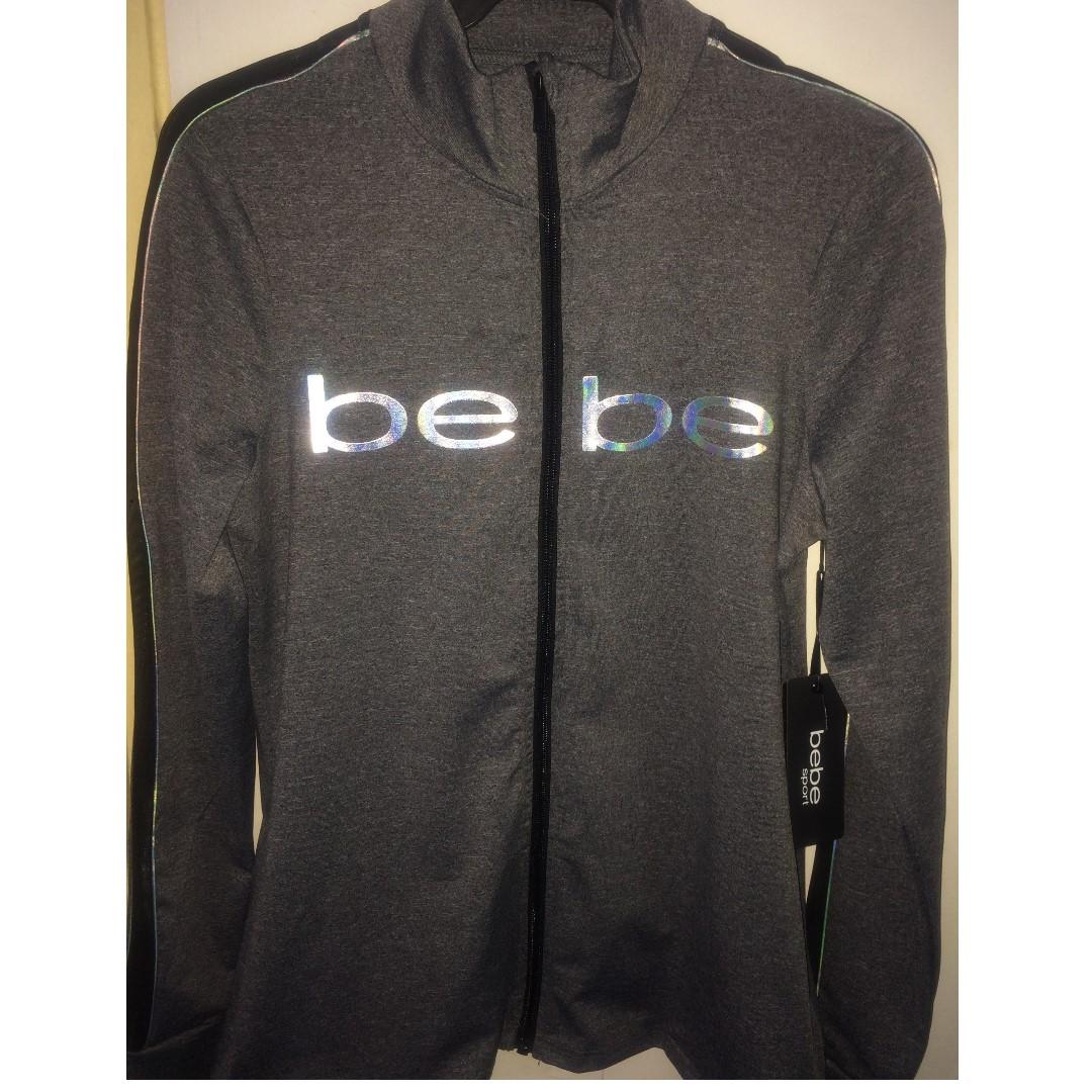 Bebe Sport Tech Reflector Logo Jacket Brand New Original With s Color Heather Grey Sizem Women S Fashion Tops Others Tops On Carousell