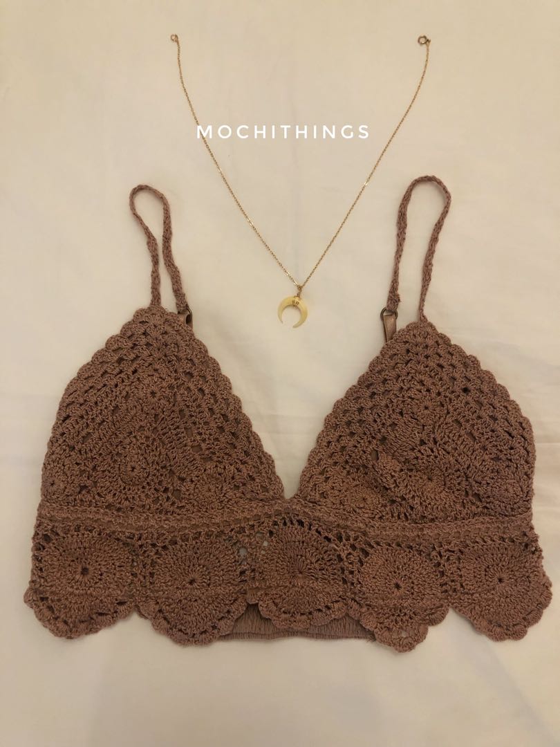 crochet knit bralette