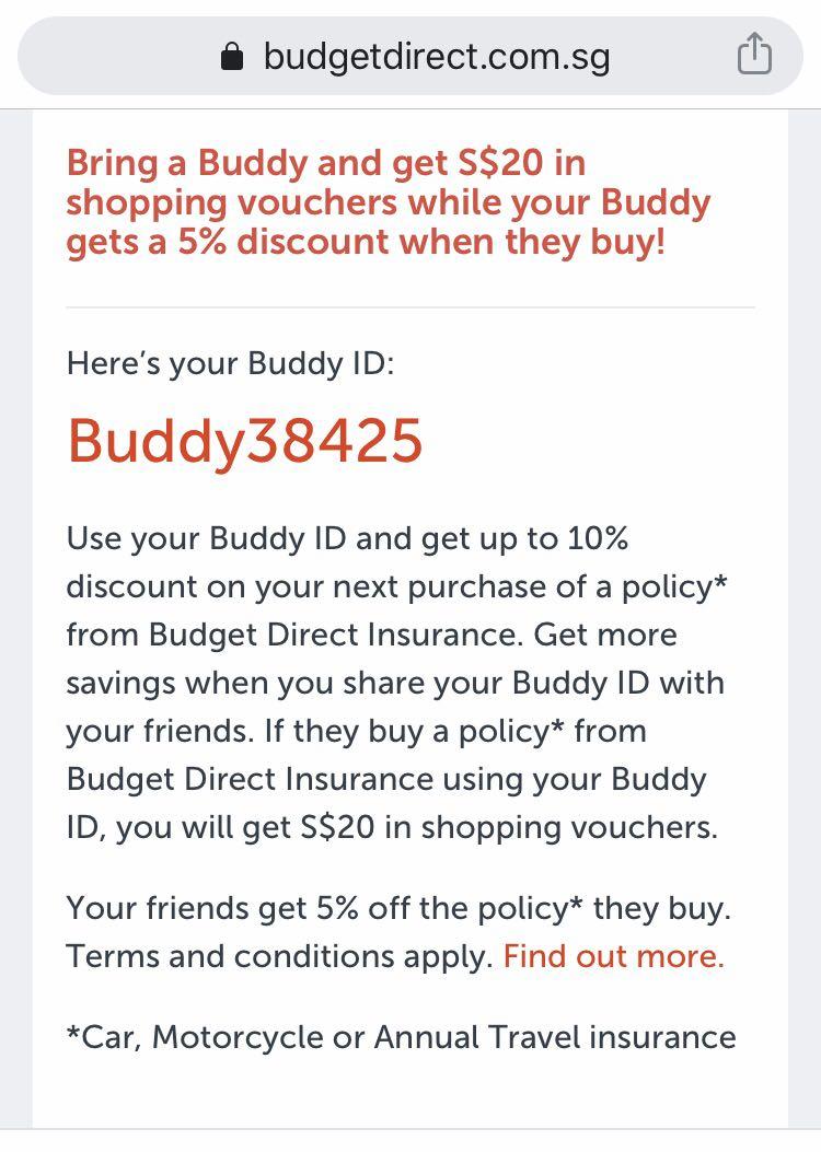 Buddy38425 5 Discount Car Insurance Car Accessories Car Workshops Services On Carousell