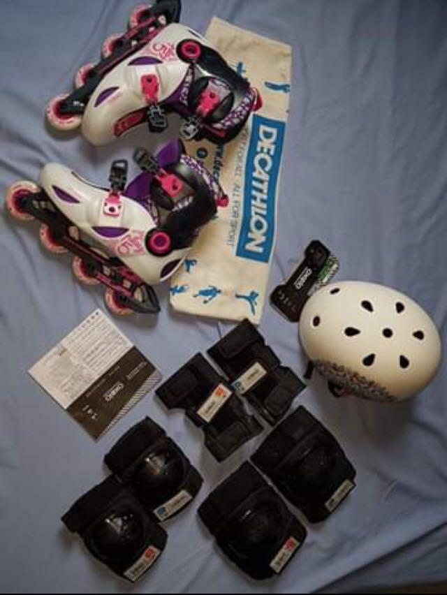 Decathlon Roller Blades Set Sports Scooters Skateboards Skates On Carousell