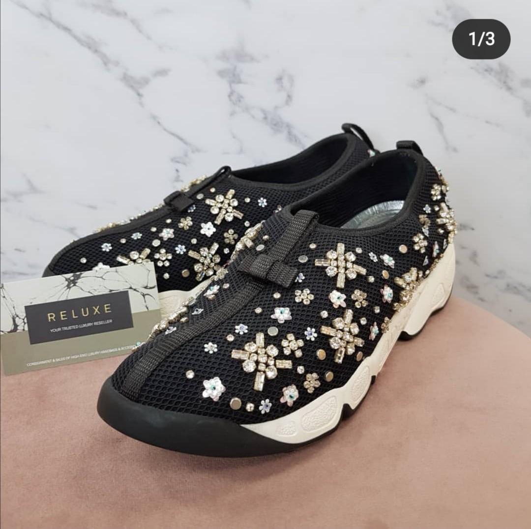 Dior Crystal Embellishment Sneakers 