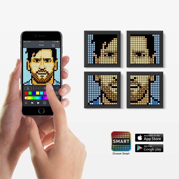 [BNIB] Divoom Pixoo pixel art digital frame with app control, TV & Home