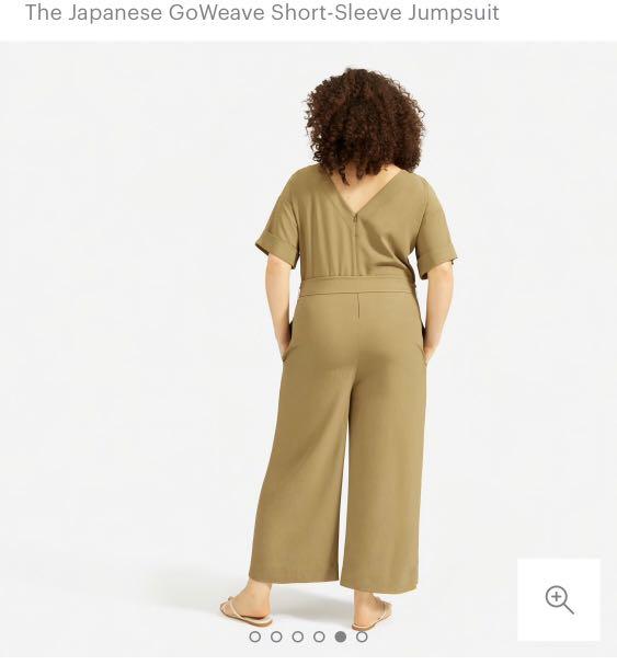 Everlane Women’s Japanese Goweave Wide Leg Jumpsuit Green Size 14 main image 1