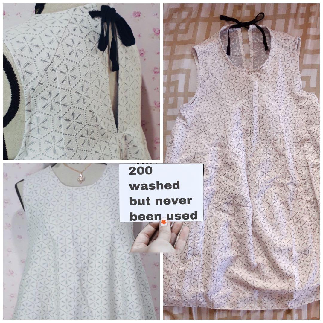 Flower Eyelet Tent Dress (Category: Dresses) located in Manila. Submitted by raxee (Listing ID 262404243, Image 3). Description: Simple sunday dress with tie on back (please see pic to appreciate design) Can fit small to semi large Condition 10/10.