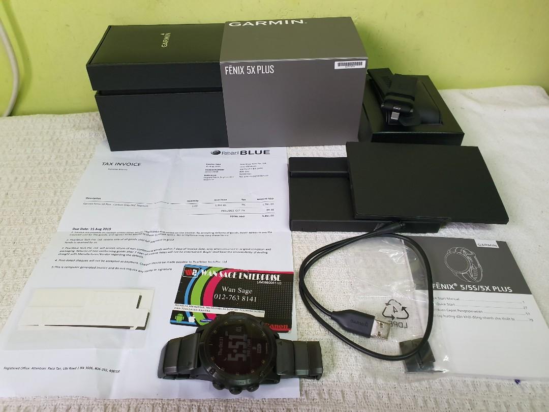 Garmin fenix 5 plus hotsell carbon gray dlc titanium