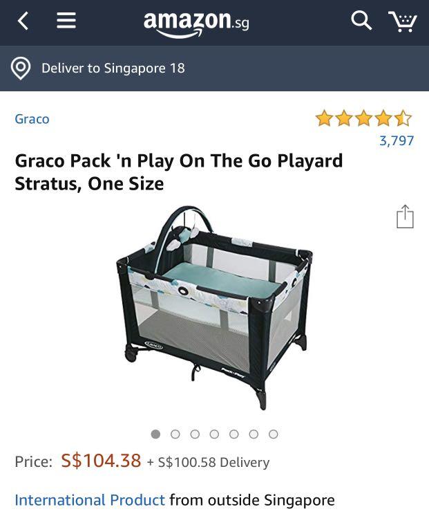 Graco Pack n Play On The Go Playard Stratus Babies Kids Infant Playtime on Carousell