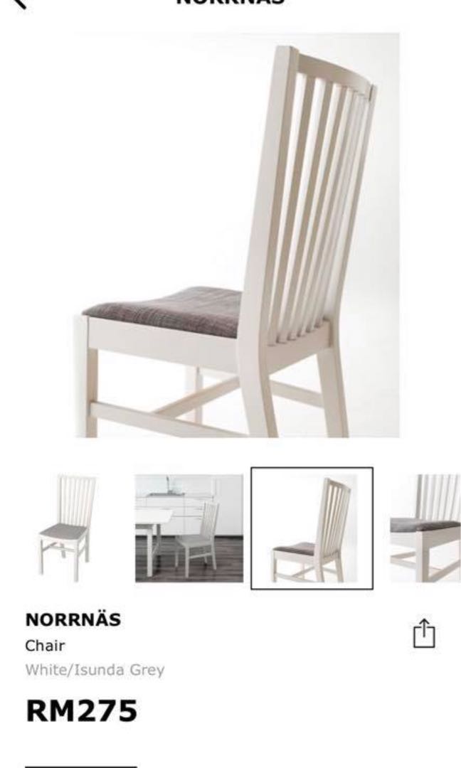Ikea norrnas dining chair, Furniture & Home Living, Furniture, Chairs