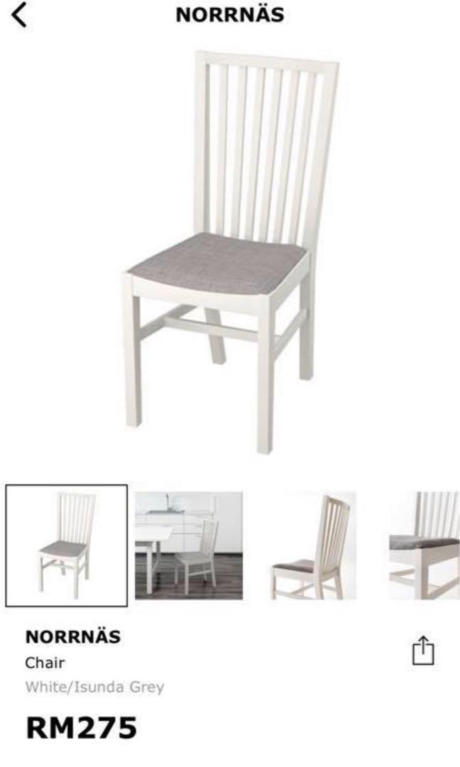 Ikea norrnas dining chair, Furniture & Home Living, Furniture, Chairs