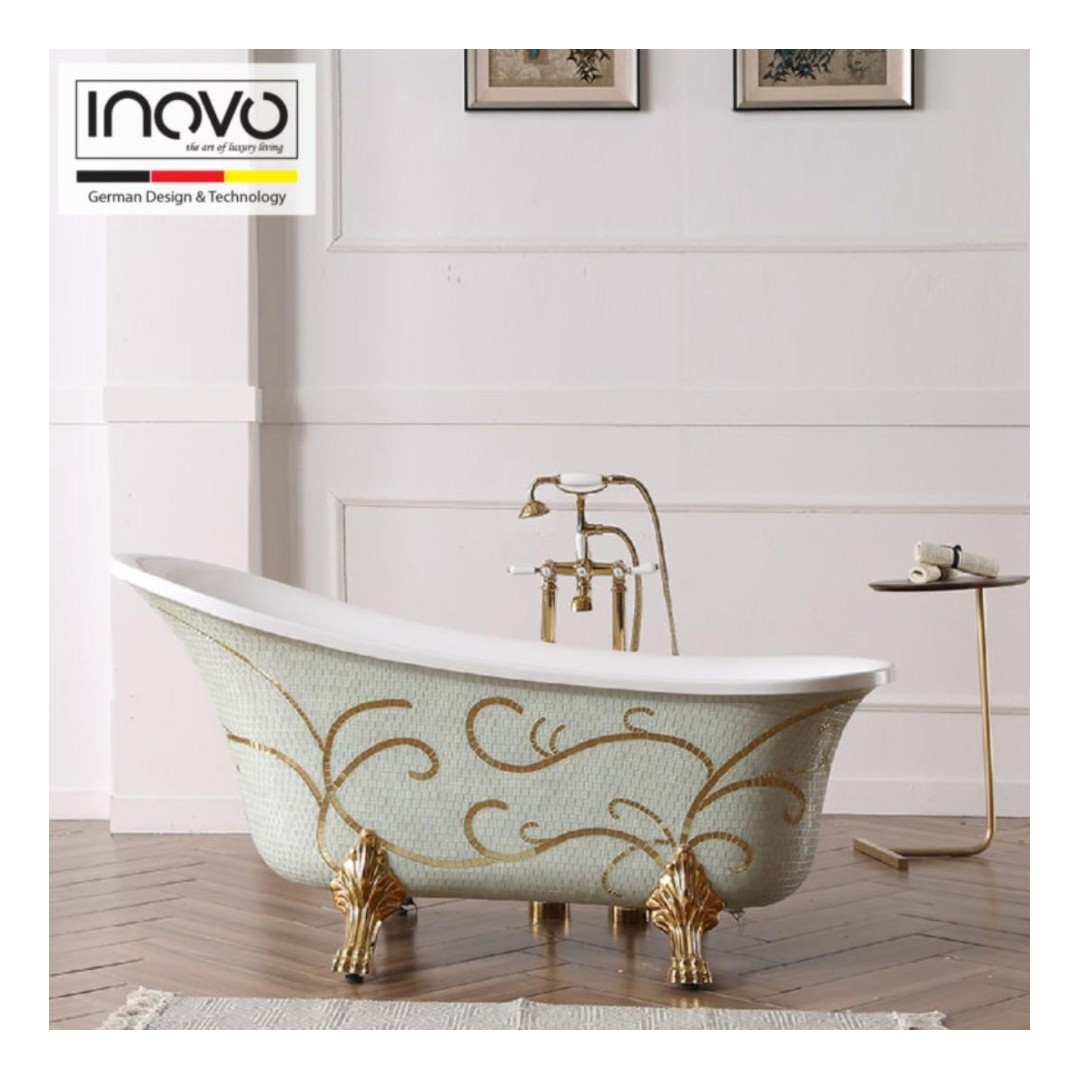 INOVO® Luxury Bathtub, Jacuzzi tub, rain shower, bath tub, rainshower, basin tap