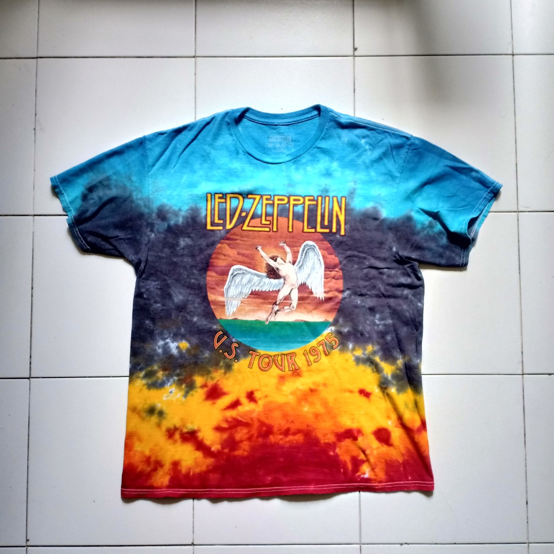 Led Zeppelin Tie Dye Vintage Shirt by Liquid Blue, Men's Fashion, Tops