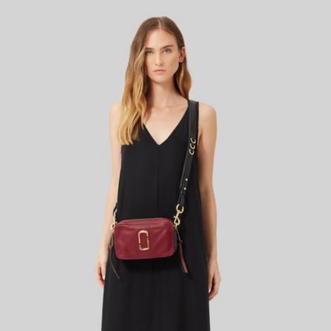 Marc Jacobs The Softshot 21 Crossbody Bag- Burgundy