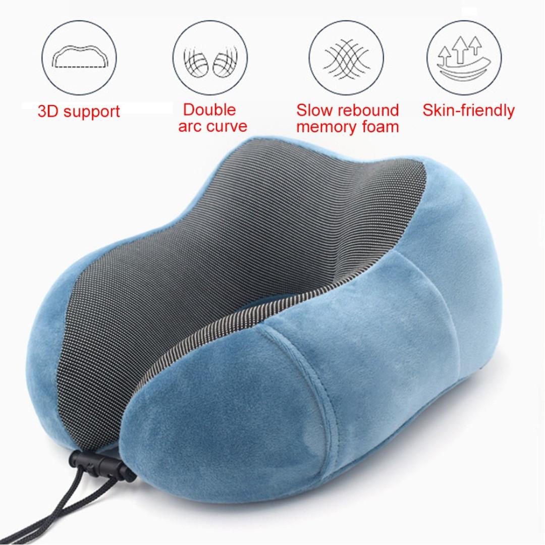Travel Pillow U Shape Magnetic Headrest Neck Pillow Memory Foam