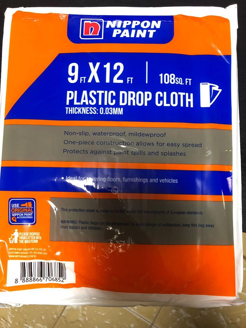 Nippon Paint Plastic Drop Cloth, Everything Else on Carousell