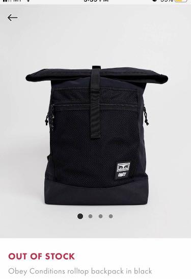 obey roll top backpack
