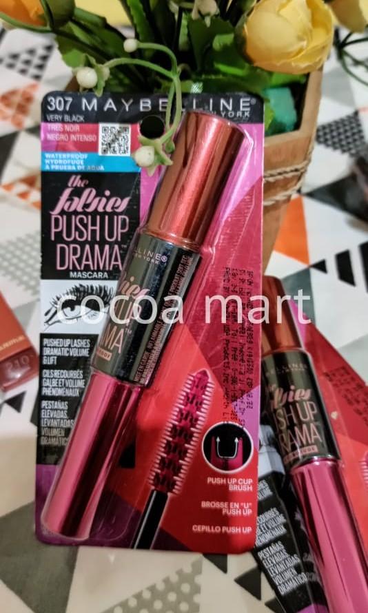 Original Maybelline Push Up Drama Maskara Very Black Waterproof Kesehatan Kecantikan Rias Wajah Di Carousell