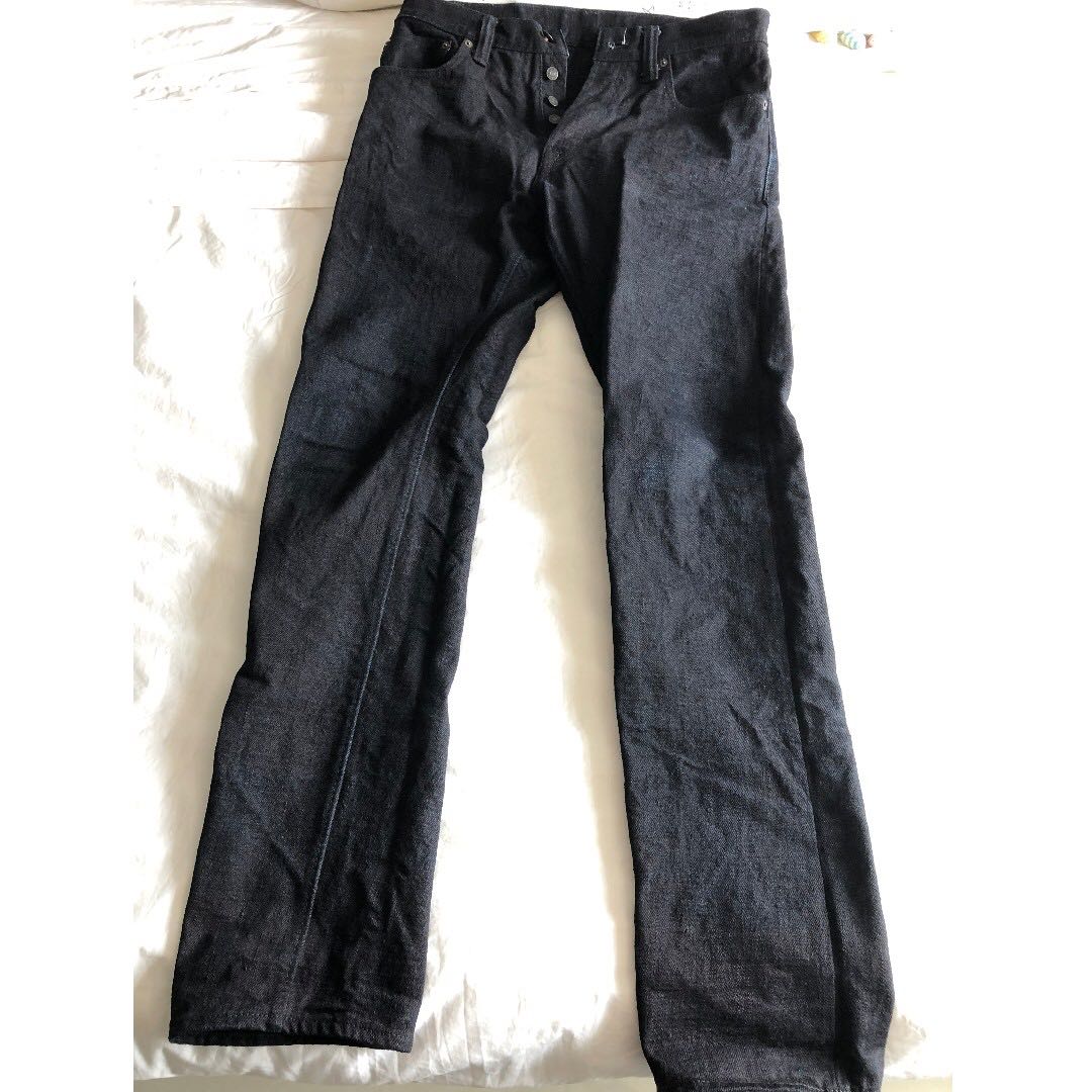 pure blue japan black jeans