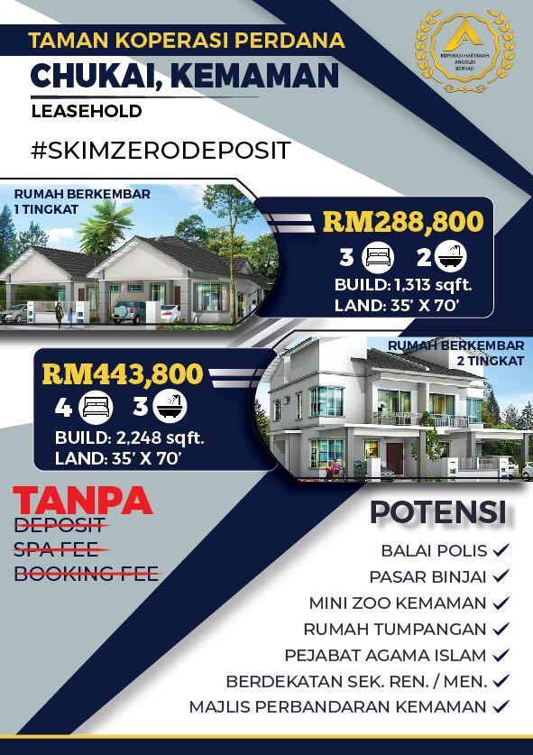 Rumah agam Taman Koperasi Perdana Kemaman, Property, For Sale on Carousell