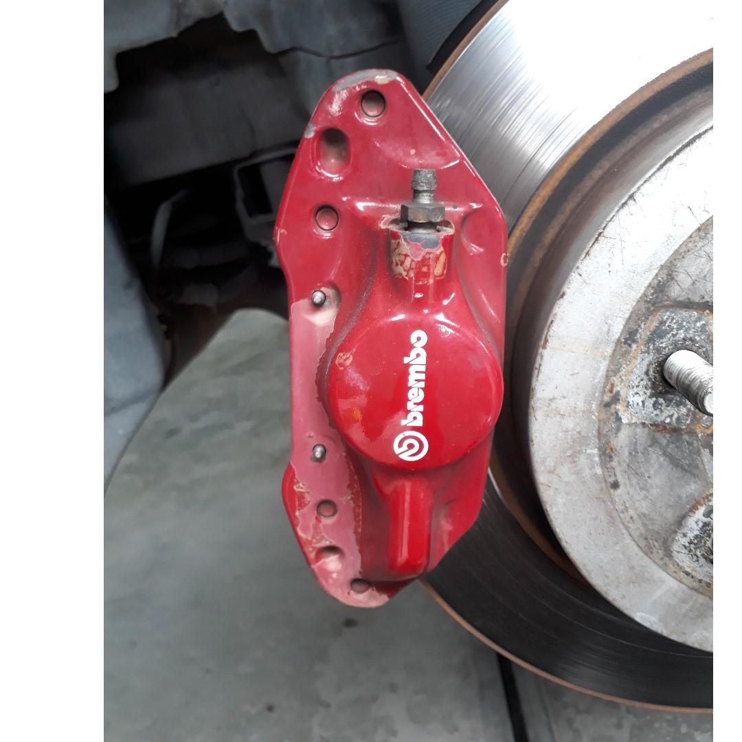 Spray Paint Brake Caliper / Refurbished Caliper (Category: Car Workshops & Services) located in Singapore. Submitted by kbmotor (Listing ID 262403717, Image 2). Description: Specialised in Custom Spray Painting Wheel Rims / Brake Calipers / Drums Assorted Colours Available for Selection OFFER~ Spray Paint 1set 4pc From Rm180... Call 016-724 5923 Location: 1, JLN Permatang 8, TMN Desa Jaya, 81100 JB.