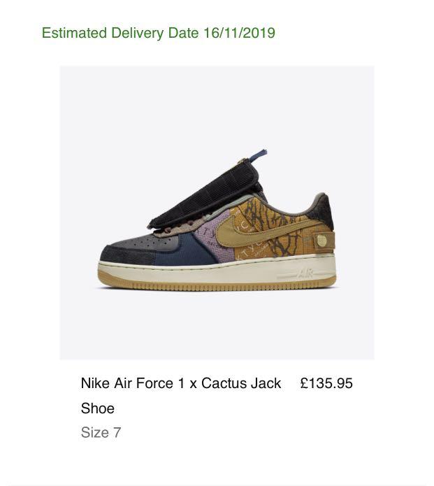 Af1 travis scott 2019 store