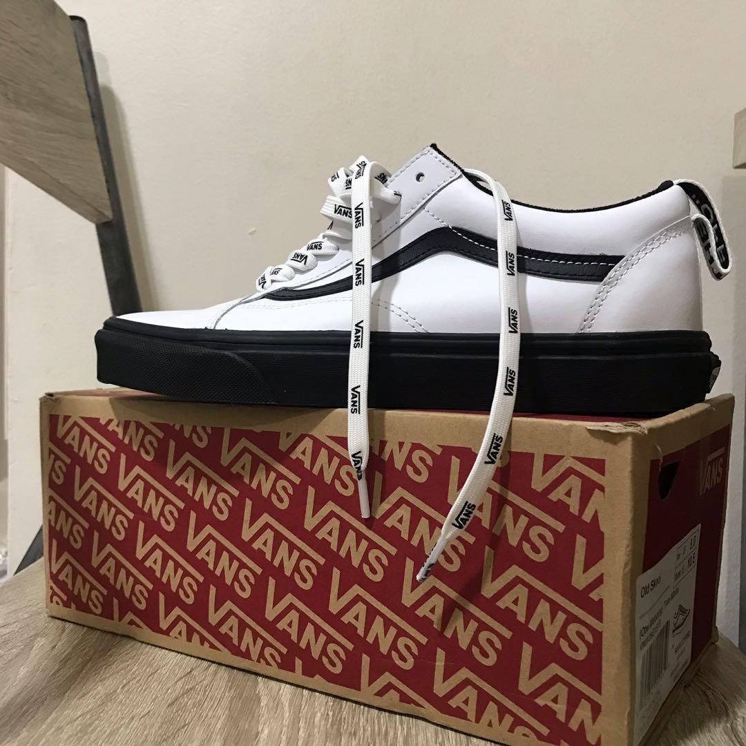 vans old skool otw webbing white