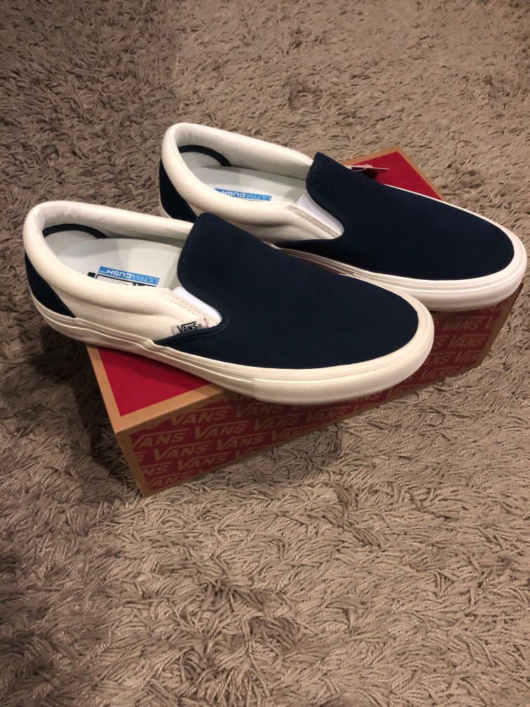 vans marshmallow slip on pro
