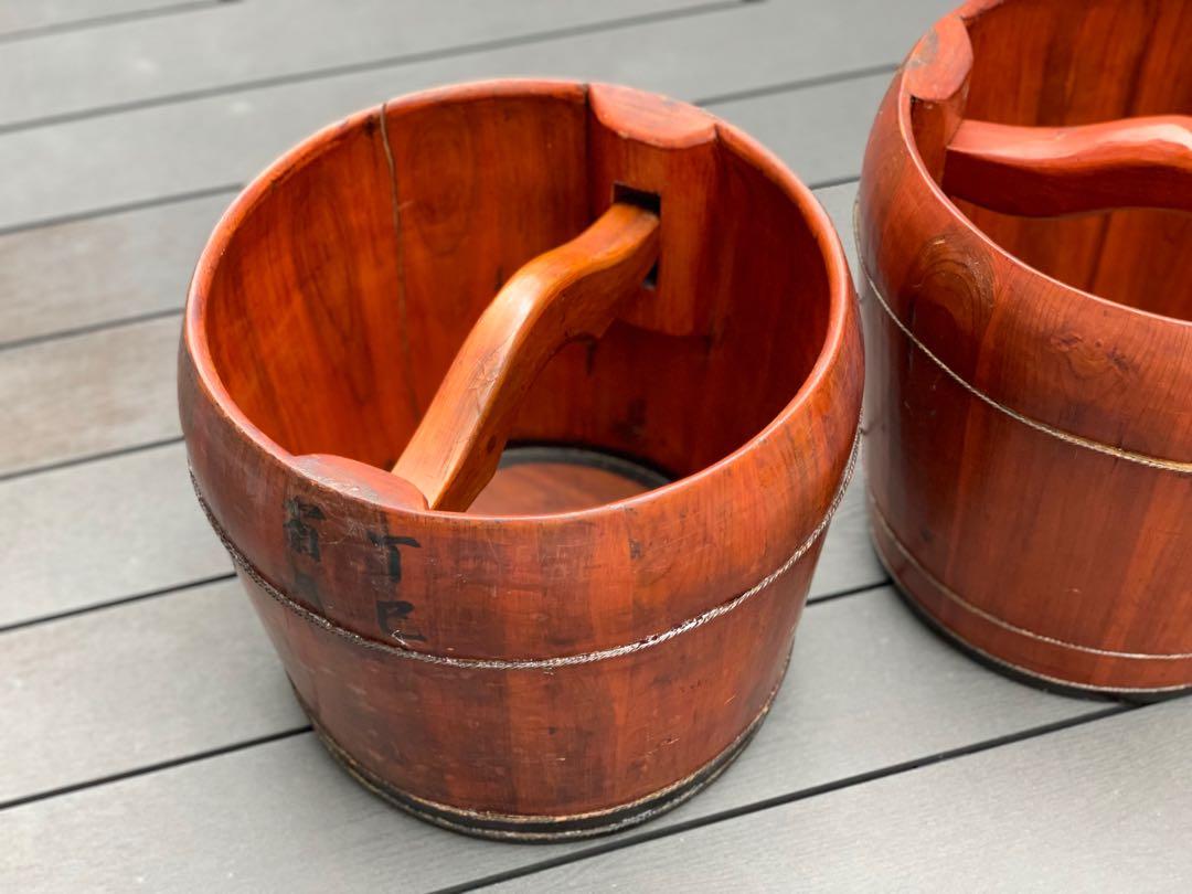 Vintage wooden water buckets, Hobbies & Toys, Memorabilia