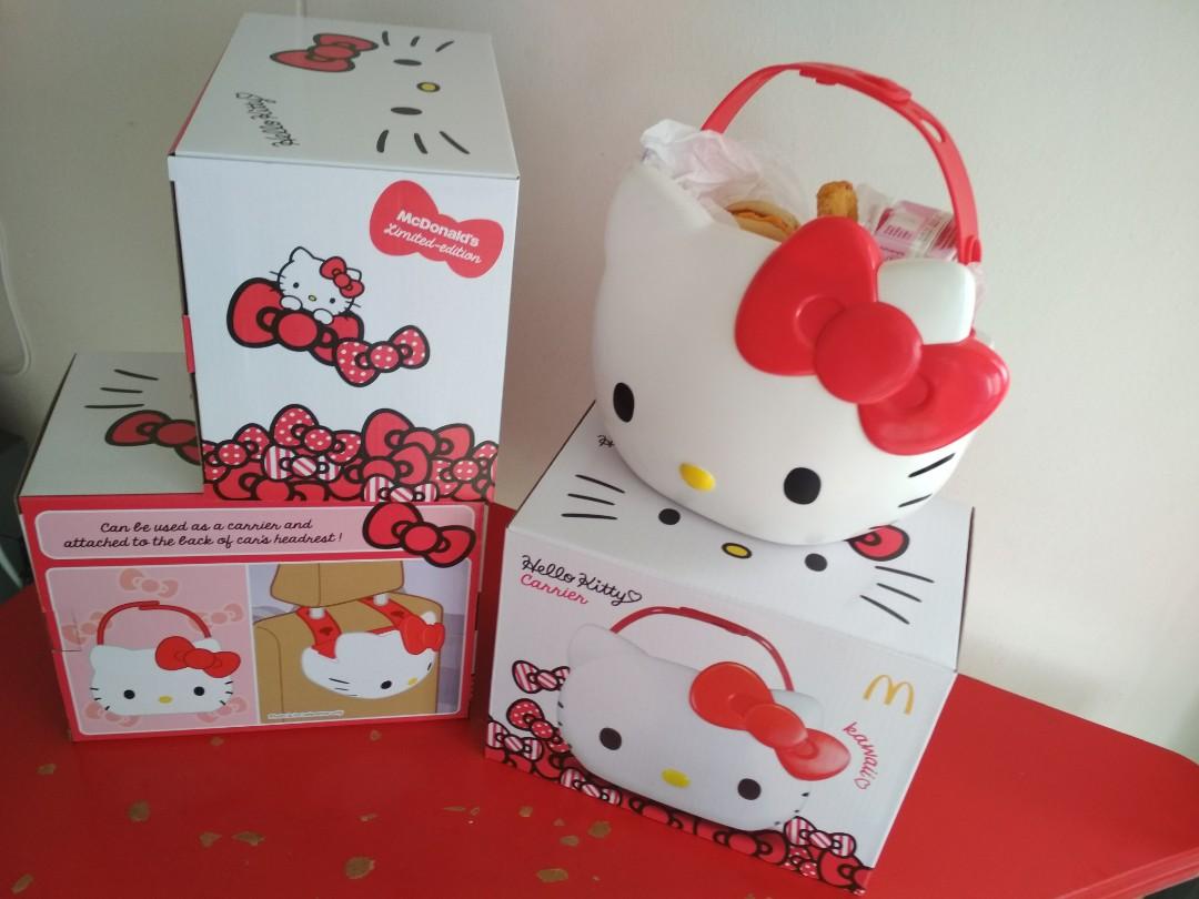 WTS] #MRTRaffles #MRTJurongEast Brand New 2019 McDonald Limited Edition Hello Kitty Carrier. Esp for Enivronment Cautious To Save Plastic Bags & Hello Kitty Collectors.Very First Launch And In Spore. See All Pics.,